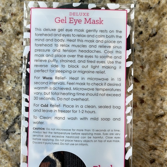 Spa Bella Deluxe Eye Mask new in box zebra print super cute for spa day - Picture 4 of 4
